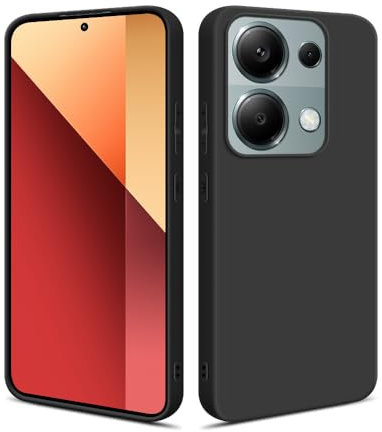 HSP Cover per Xiaomi Redmi Note 13 Pro 4G [repellente alla polvere] Custodia protettiva in silicone TPU premium | antigraffio antiurto | Protezione della fotocamera | Vestibilità sottile | Nero