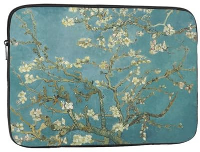 AABSTBFM Housse de protection pour ordinateur portable de 15 pouces en tissu Oxford résistant aux chocs Motif fleurs d'amandier, OSIN8J3841