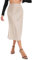 Timuspo Midi Rock Satinrock Seidig Elastische Taille Sommerrock Damen A Linie Business Lang Röcke Helles Khaki S