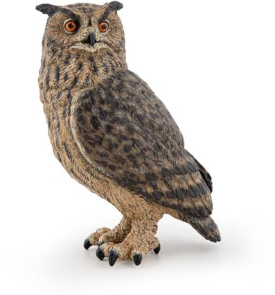 Papo - Hand-Painted Figurine - Great Horned Owl - Forest Animals - Collectible - for Children - Boys and Girls - Ages 3 and Up
