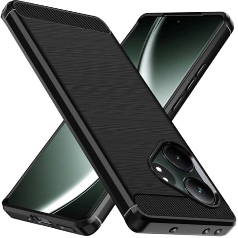 ivoler Funda para Realme GT 6 / Realme GT 6T, [Protección Militar] Carcasa Protectora Antigolpes, Fina Suave TPU Silicona Caso Delgada Anti-Choques Antihuellas Bumper Case, Negro