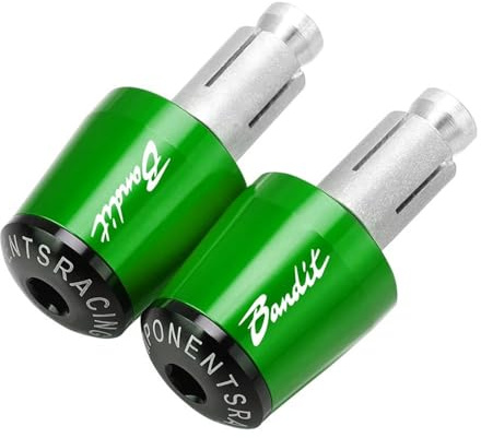 BCOTNHZT Motorrad Lenkerenden Für Suzuki Bandit GSF250 600 650 1200 1250 S N ABS Motorrad 7/8 22mm Lenker Grip End Stecker Slider(GRÜN)