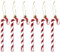 6 Stück Zuckerstangen Deko,Zuckerstangen Weihnachtsbaum,Weihnachten SüßIgkeiten Weihnachtsdeko,Weiß Rot Anhänger Baumschmuck,Christbaumschmuck Ornamente,Zuckerstange Weihnachts Kissen,Candy Cane