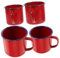 WATIIFUFU 4pcs Tazze Smalto Retro Campeggio Tazza Varie Per Casa Ufficio E Attività All'aperto