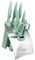 Rockingham Forge Greenworks 7 Piece Knife Block Set Green