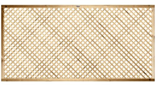 Premier Elite Alderley Rounded Edge Smooth Lattice Trellis Pressure Treated Fence Topper Panel or Wall Climber Width: 6ft (183cm) x Height: 3ft (90cm | 900mm) Privacy 20mm x 20mm Hole Design