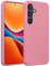 kwmobile Schutzhülle kompatibel mit Samsung Galaxy S25 Hülle - Silikon Handy Case - Handyhülle für Samsung S25 weiche Oberfläche - kabelloses Laden für Galaxy S25 Case - Dark Rose