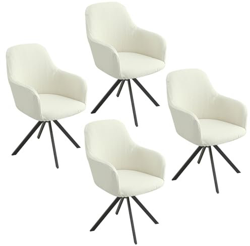 IGTOPS 2er/4er Set Stretch Stuhlbezug für Bürostuhl, Computerstuhl, Drehstuhl, Universal Stuhlhussen mit Armlehne, Abnehmbar Waschbar, Für Haushalt & Wohnen, Esszimmer,Hotel (4, Beige B)