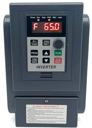 Inverter per Motori Trifase,2.2KW Convertitore di Frequenza Dell'inverter VFD a Frequenza Variabile Ingresso Monofase 220V,Uscita Trifase 380V per Controllo Velocità Motore Mandrino
