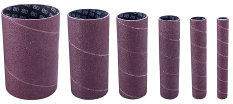 Scheppach Lot de manchons abrasifs - K240 Ø 13/19/26/38/51/76 mm | compatible avec les ponceuses à broche oscillante Scheppach OSM100 / OSM600