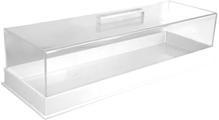 MagiDeal Bakery Pastry Display Case Rectangular Cake Tray with Clear Lid Acrylic Serving Tray Dessert Holder Tray for Birthday Store, White