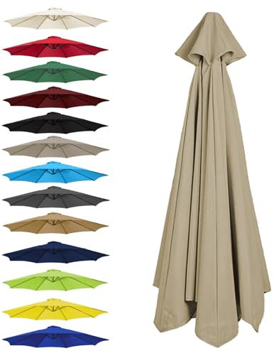 CMJYMX Toile De Rechange pour Parasol 6 Baleines: 2,0/2,5/2,7/3,0 M, 8 Baleines : 2,0/2,3/2,7/3,0/3,5 M(Top Color,8 Ribs: 350CM/11.5FT)