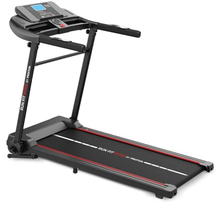 PRIXTON Tapis de Course Run Fit RF350, Tapis de Marche Pliable, Vitesse Max 16 km/h, App Mobile, 16 Programmes, 15 Niveaux d'inclinaison, Haut-parleurs Bluetooth, Distance, Calories, Temps et Pouls