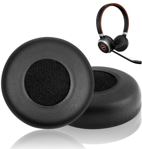 AXFEE Replacement Earpads for Jabra-Evolve 20 20SE 30 30II 40 65 65+ | On-Ear Wireless Headset, Headphone Replacement Ear Pads Cushions with Premium Softer Protein Leather and Memory Foam