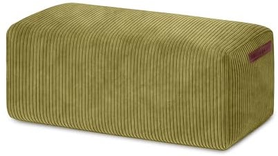Green Bean Indoor Cord Sitzhocker Pouf Cube Max 70x33x28cm mit EPS-Perlen Füllung - kuschelig weich waschbar - die ideale Ergänzung zum Sitzsack für Kinder & Erwachsene - Grün