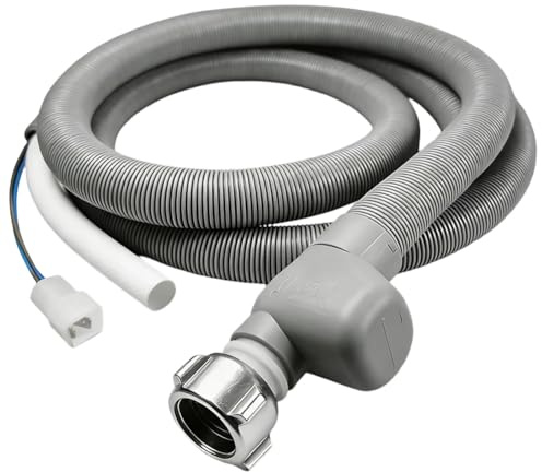 Aquastop Tuyau d'alimentation universel pour lave-vaisselle et machine à laver Miele 1,85 m avec arrêt d'eau, 90 °C, 10 bar