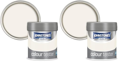 Johnstone's White Lace Wall & Ceiling Paint Tester Pot - Emulsion - Easy to Apply - Dries in 1-2 Hours - 75ml (Pack of 2)