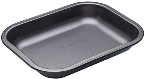 MasterClass KCMCHB72 Small Roasting Tin with PFOA Non Stick, Robust 1 mm Thick Carbon Steel, 27 x 21 cm Sloped Open Roaster Tray, Grey