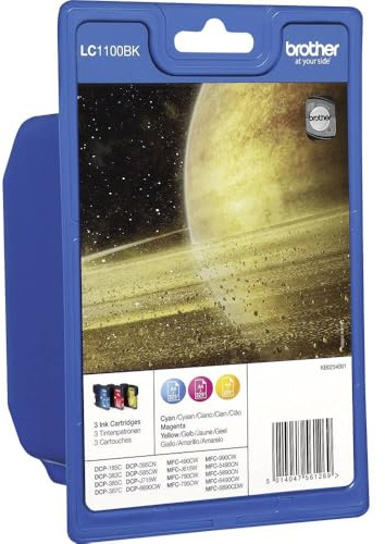 Brother LC-1100RBWBPDR Original Tinte fürMFC-6490CW Rainbow-Set LC1100RBWBPDR Cyan