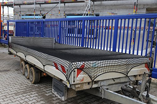 Abdecknetz 2,5m x 3m Netz für Anhänger zur Ladungssicherung mit Expanderseil