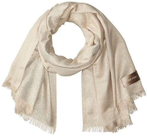Calvin Klein Damen Lightweight Wrap Scarf Modischer Schal, Latte, Einheitsgröße
