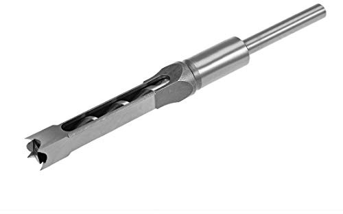 uxcell Square Hole Drill Bit, 1/2 High-Carbon Steel Hollow Chisel Mortise Power Tool for Woodworking
