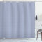 ABAKUHAUS japanisch Duschvorhang, Art Deco Scales Boho, Stoffliches Gewebe Badezimmerdekorationsset mit Haken, 175 x 200 cm, Blau Weiss