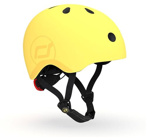Scoot & Ride Kinder Fahrradhelm, Lemon, 51 bis 55cm