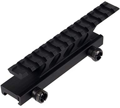 ToopMount Taktisch Riser Mount Hochprofilige Scope Mount Base Riser Weaver Picatinny-Schiene 20 mm Aluminium mit 13 Picatinny-Schienenschlitzen