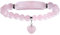 Nupuyai Rose Quartz Healing Crystal Stone Bracelet for Women, Lucky Heart Charm 8mm Beads Stretch Bracelet