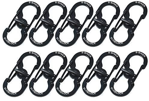 Gurxi Edelstahl S Typ Karabiner Mini Karabinerhaken Outdoor Camping Haken EDC Tool Mini Schlüsselbund Haken S Typ für Vermeiden Sie es von Kleinen Zubehörteilen wie Schlüsseln Herunterzufallen