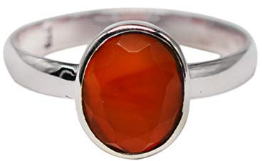 925 Sterling Silber Karneol Edelsteine Ring Größe 7 US Ring Schmuck Crystalcraftindia