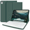 ZOYU Keyboard Case for iPad Air 11 Inch M3 (2025) / M2 (2024), iPad Air 5th/4th Generation 10.9 Inch (2022/2020) with Pencil Holder Slim Smart Cover Detachable Wireless Bluetooth Keyboard, Dark Green