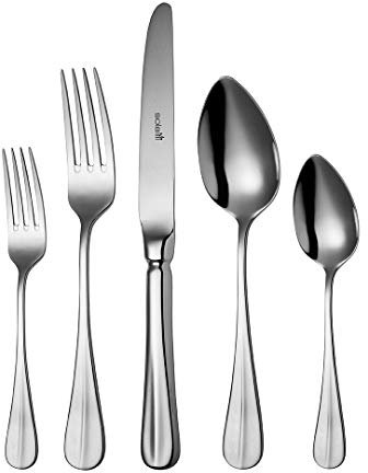 Sola Hollands Glad Besteck Set - 6 Personen Essbesteck - 50 Teilig, 18/10 Rostfreiem Stahl - Robustes & Elegantes Design - Tafelbesteck - Spülmaschinenfest - Set mit Messern, Gabel, Löffel & mehr