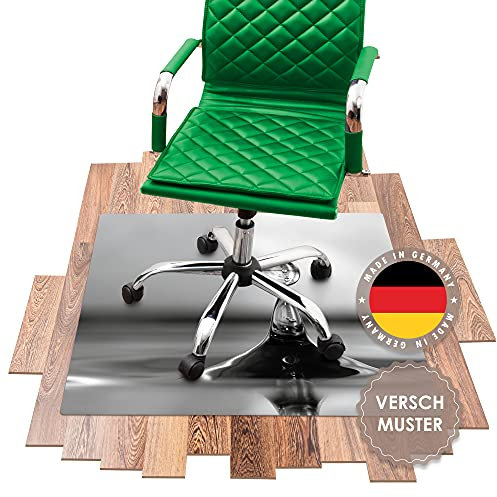 SCHMIEDWERK Bürostuhl Unterlage versch. Muster - Bodenschutzmatte für Schreibtischstuhl rutschfest mit Druck (Tropfen)
