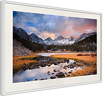 Declina, Poster, Kunstdruck, Poster + Rahmen, Wanddekoration, Poster, Poster Sonnenuntergang auf den Gipsen, 30 x 45 cm, weißer Rahmen mit Passepartout