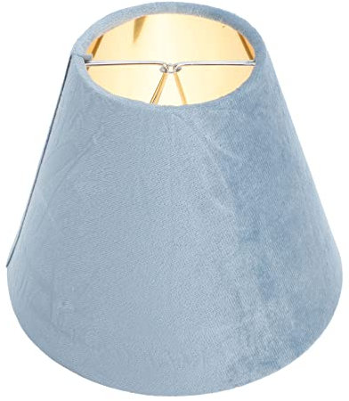 Minkissy Lampenschirm Hellblau Kronleuchter Lampe Tuch Glockenclip auf Lampenschirm Lichtabdeckung E27 Tischlampe Abdeckung Ersatzzubehör (Hellblau)