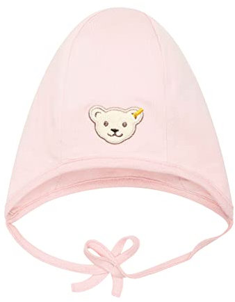 Steiff Unisex Baby Basic Bommel Beanie-Mütze, Silver PINK, 49