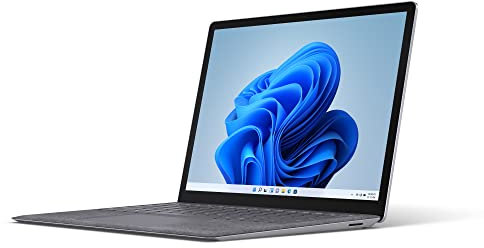Microsoft Surface Laptop 4 - Ordinateur Portable (Windows 11, écran tactile 13.5, Processeur AMD R5se, 8 Go RAM, 256 Go SSD, Clavier Français AZERTY) - Platine, finition Alcantara