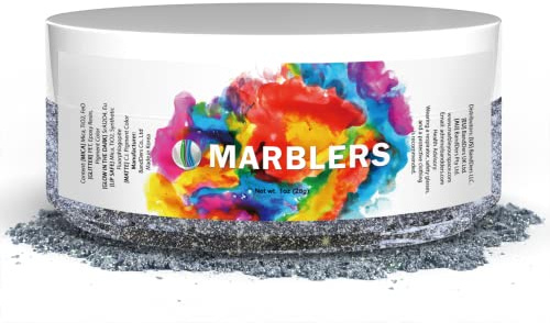 MARBLERS Blue Mica Powder [Magic Lake Pearl] 1oz (28g) | Cosmetic Grade | Epoxy Resin Pigment | Dye | Non-Toxic, Vegan, Cruelty-Free | Lip Gloss, Nails, Body Butter, Bath Bomb, Candle & Soap Making