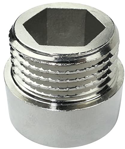 AERZETIX - C58988 - Rallonge raccord de jonction droit à visser - filetage mâle/femelle 1/2 - longueur 10mm - en métal chromé