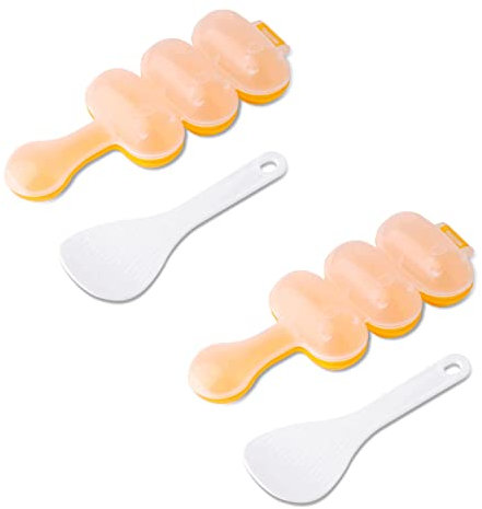2pcs-Rice Ball Shaker,Rice Ball Molds, DIY Ball Shaped Kitchen Tools Shakers Food Decor for Kids DIY Lunch Maker Mould with a Mini Rice scoop