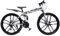 Bathrena Faltbar Mountainbike 26 Zoll Klappfahrrad 21 Gang Faltrad mit Doppeltem Stoßdämpfungsrahmen - Scheibenbremsen-Fahrräder, Vollgefederte Fahrräder, für Männer und Frauen (Schwarz)
