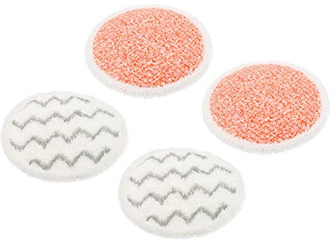 sourcing map Almohadillas de vapor para mopa de vapor S7000AMZ S7001, almohadillas de limpieza todo en uno reutilizables para vapor y fregar, almohadillas de potencia giratorias (gris blanco, naranja,