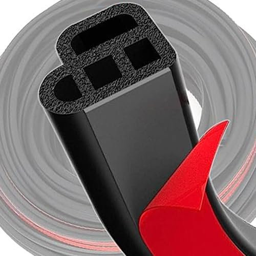 AUTOXBERT Car Door Rubber Seal Strip L-Shape Automotive Self-Adhesive Rubber Edge Trim Sealing Strip for Boats, Cars, Trucks and RV Window Sound Insulation Sealing (16M/52FT)