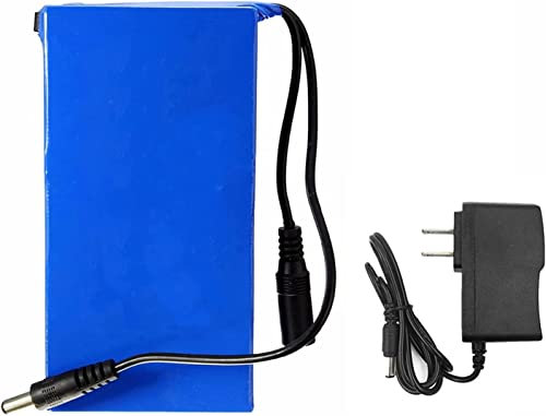 Générique Batterie au Lithium, Batterie DC 12V Batterie au Lithium Rechargeable Batterie polymère Alimentation en Veille avec Chargeur (8000ma)