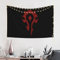 Sckkofv WoW Horde Wandteppich im Used-Look, Anime, ästhetischer Wandbehang, Tapisserie, Kunst für Wohnzimmer, Schlafzimmer, Wohnheim, Heimdekoration, 152,4 x 101,6 cm