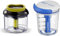 Jamie Oliver by Tefal K1644344 Chop & Shaker | Fassungsvermögen: 450 ml | weiß/blau & K13204 Ingenio 5-Sekunden-Zerkleinerer ohne Strom | Fassungsvermögen: 900ml | Schwarz/Grün/Transparent