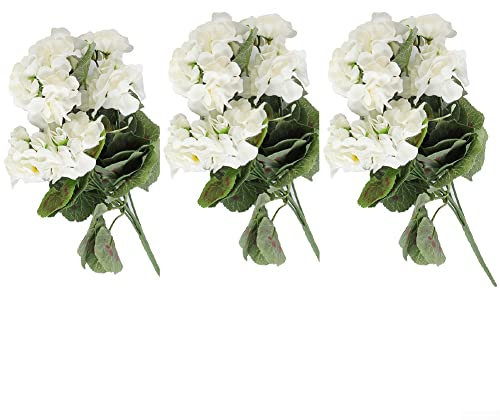 HEIBTENY Kunstblumen Pflanzen,Künstliche Geranie,Rot Rosa Blumen Pflanze Künstliche Pflanzen,Künstliche Blumes Für Hochzeit, Garten, Haus, Geschäft Verwenden.