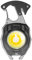HoveeLuty Linterna de llavero multifunción COB 400 mAh Llavero de aluminio portátil Pantalla de energía de luz Soporte ajustable multimodo Abrebotellas Linterna con destornillador, negro